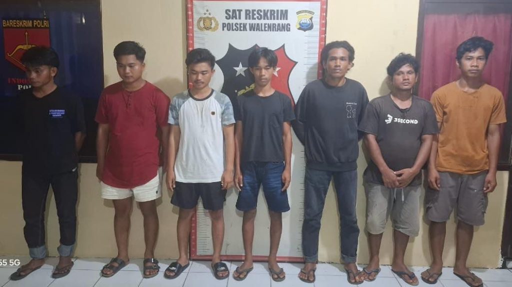 Tampang 7 Pemuda Pengeroyok Mobil Ibu 2 Anak Dengan Air Panas Di Luwu