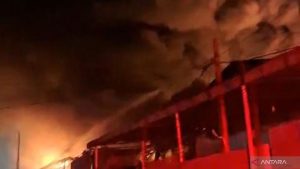 Kebakaran Hebat Di Pergudangan Miami Jakbar 4 Gudang Paket Ludes Terbakar