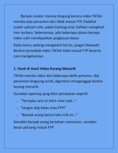 Mengapa Video Tiktok Tidak Masuk Fyp Padahal Bagus Analisis Algoritma Dan Strategi Pemasaran Digital