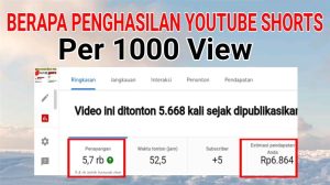 Mengupas Potensi Monetisasi Berapa Rupiah Per 1000 Views Di Youtube Shorts